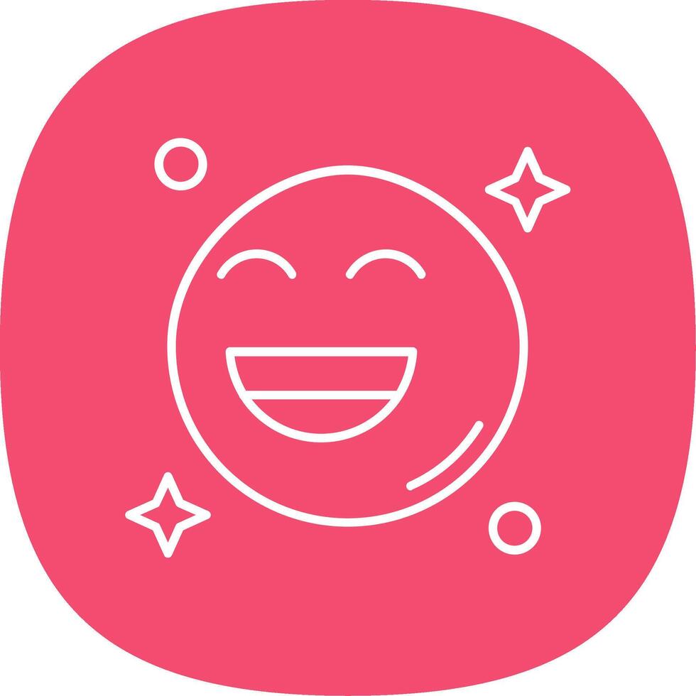 Smile Line Curve Icon vector