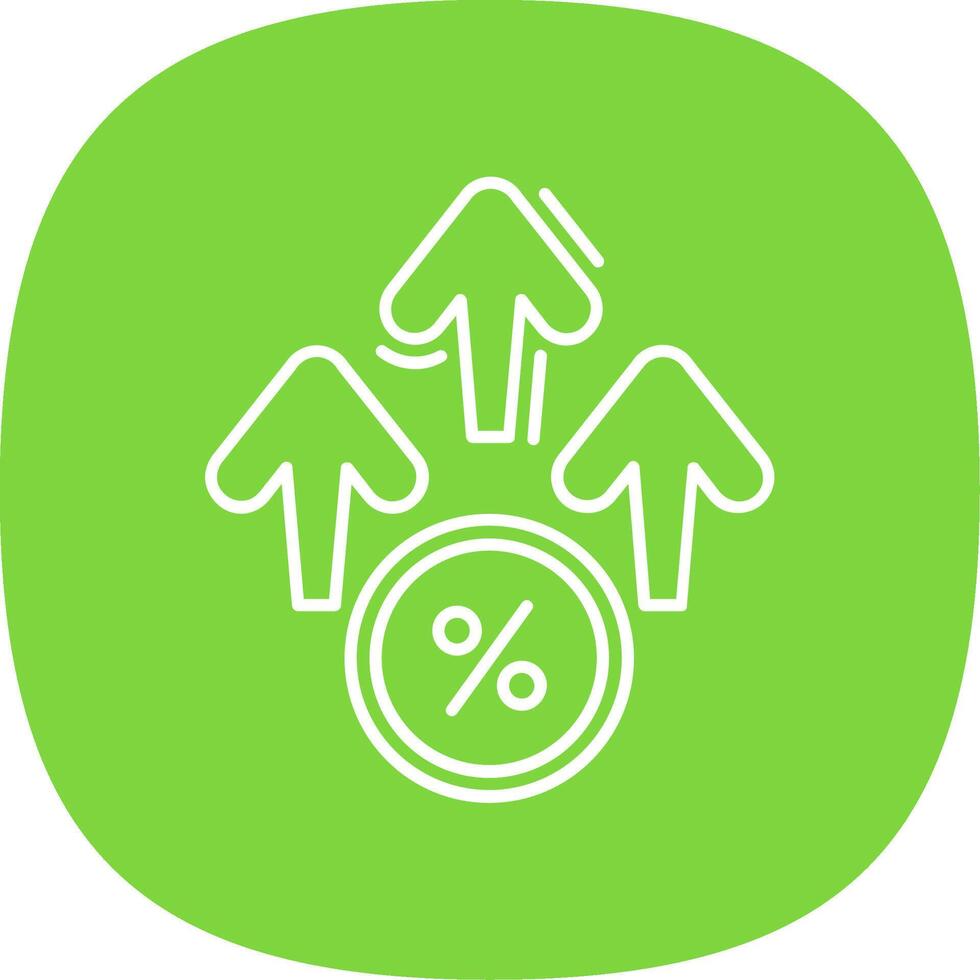 Discount Line Curve Icon vector