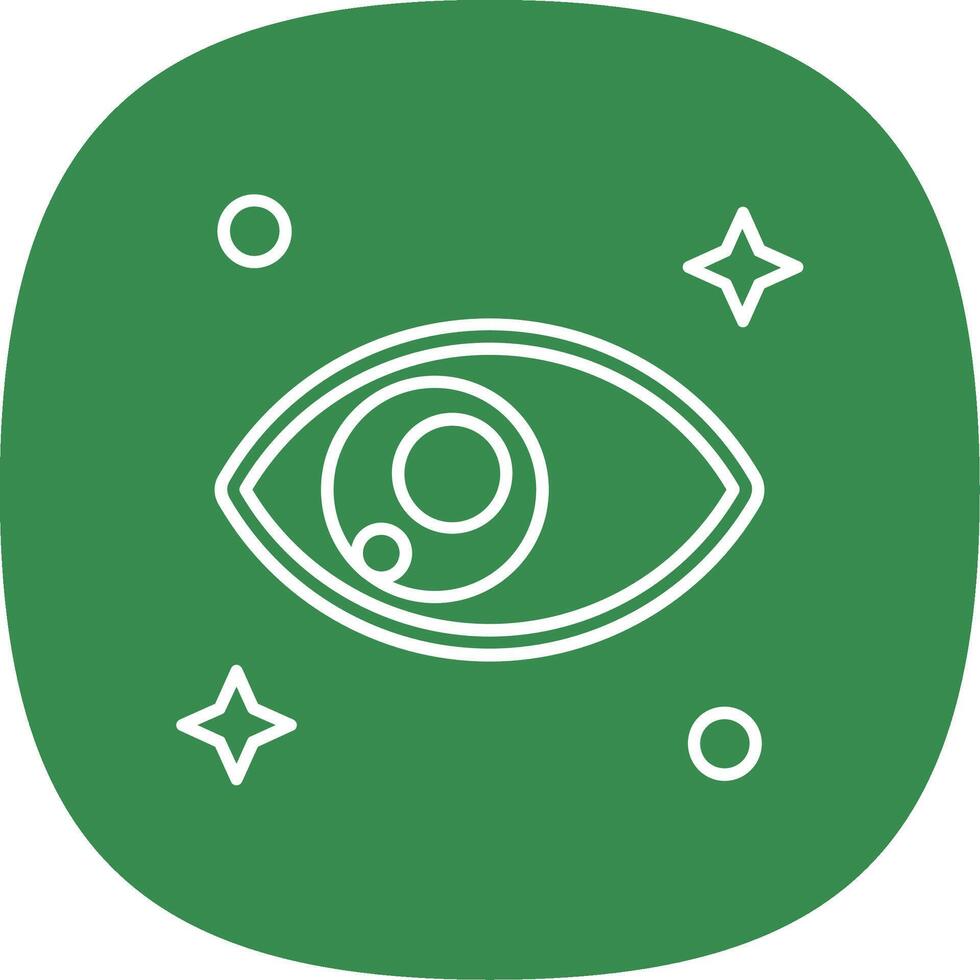 Eye Line Curve Icon vector