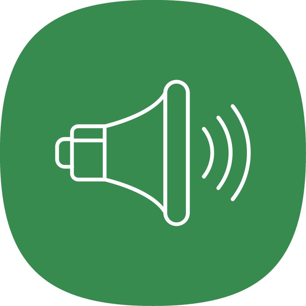 volume up Line Curve Icon vector
