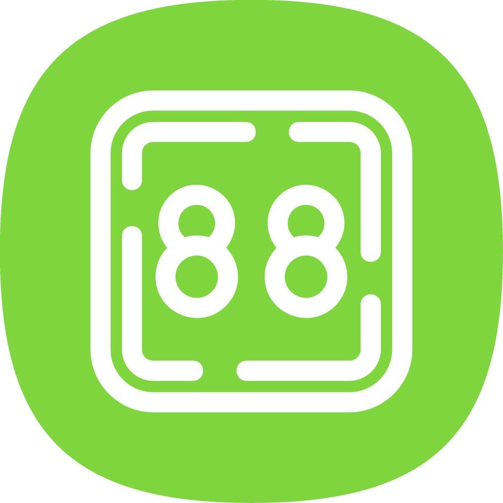 Eighty Eight Line Curve Icon vector