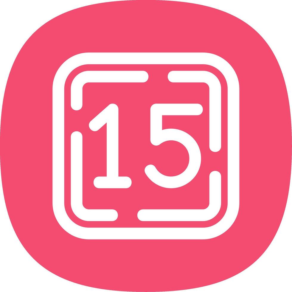 Fifteen Line Curve Icon vector