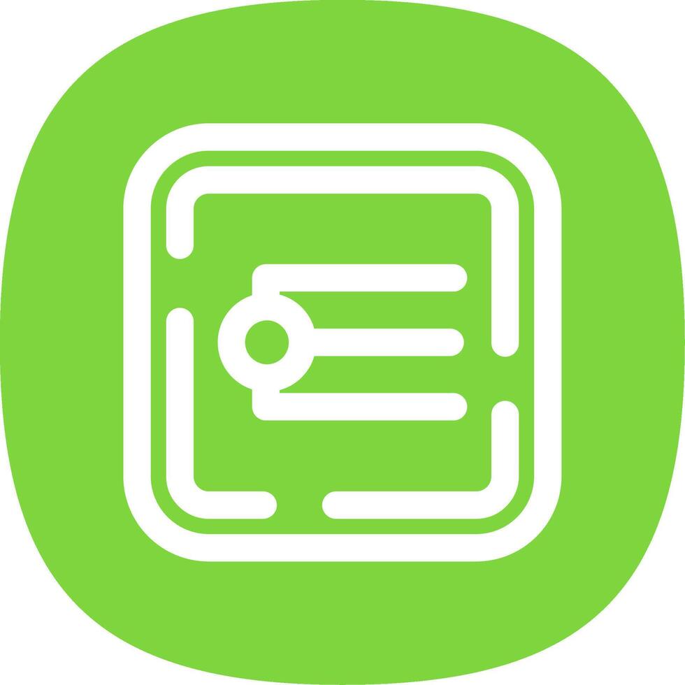 Endpoint Line Curve Icon vector