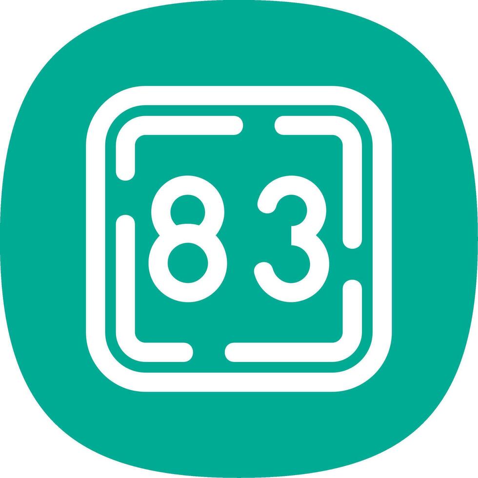 Eighty Three Line Curve Icon vector