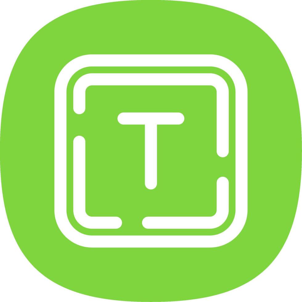 Letter t Line Curve Icon vector