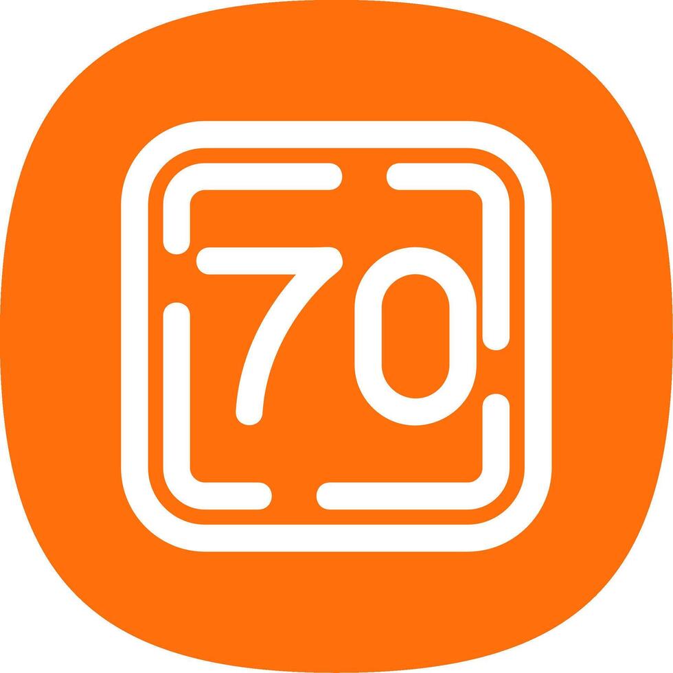 Seventy Line Curve Icon vector