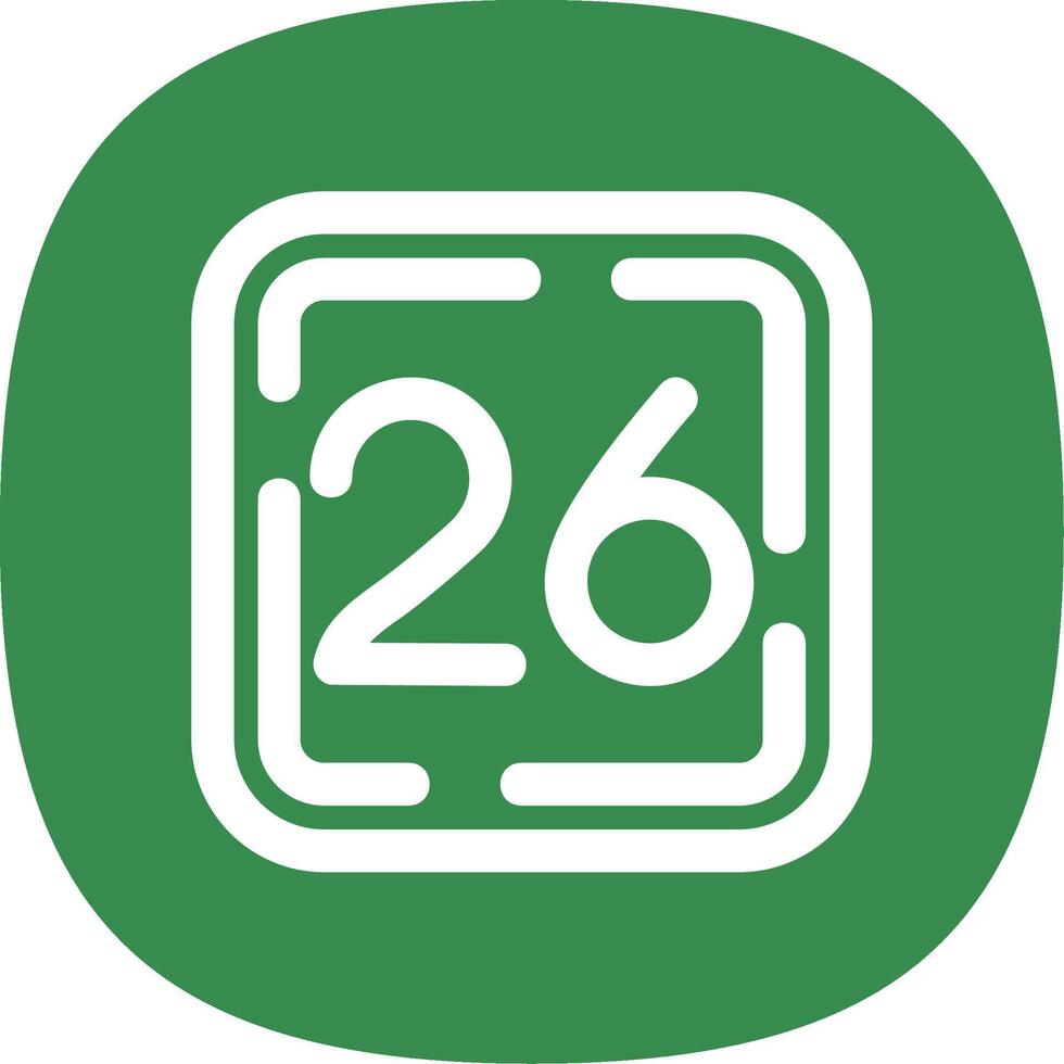 Twenty Six Line Curve Icon vector