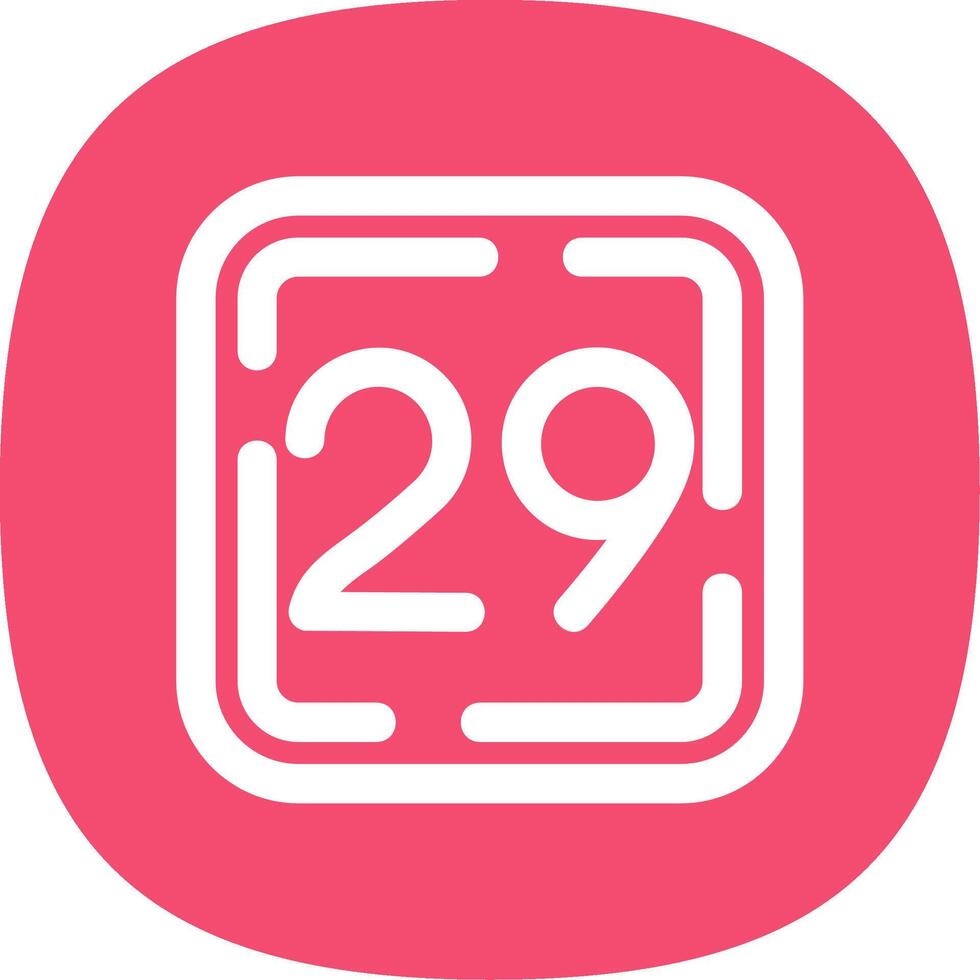 Twenty Nine Line Curve Icon vector