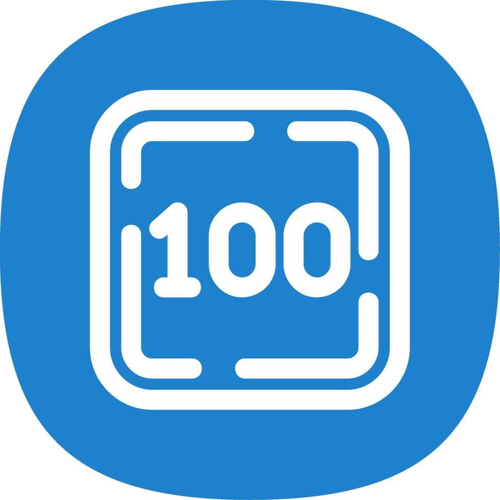 One Hundred Line Curve Icon vector