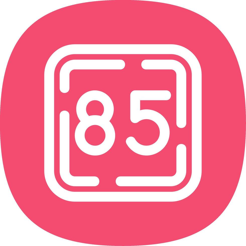Eighty Five Line Curve Icon vector