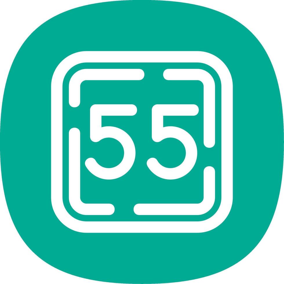 Fifty Five Line Curve Icon vector