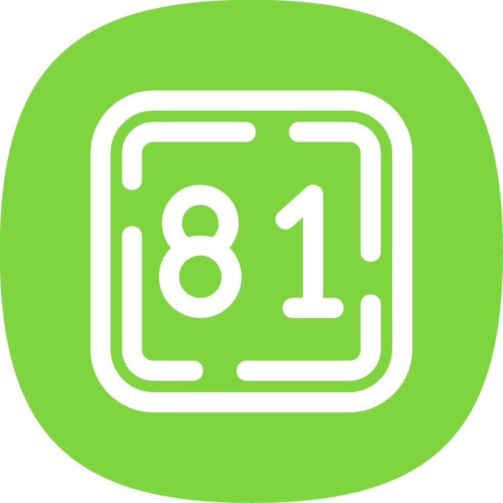 Eighty One Line Curve Icon vector