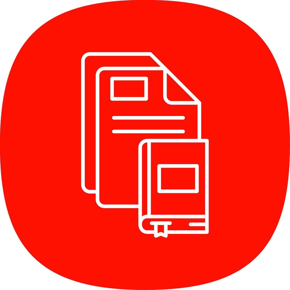 Ebook Line Curve Icon vector
