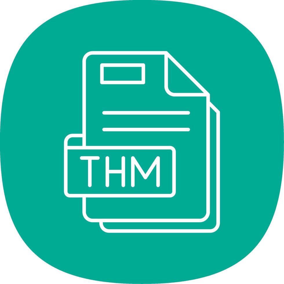 Thm Line Curve Icon vector