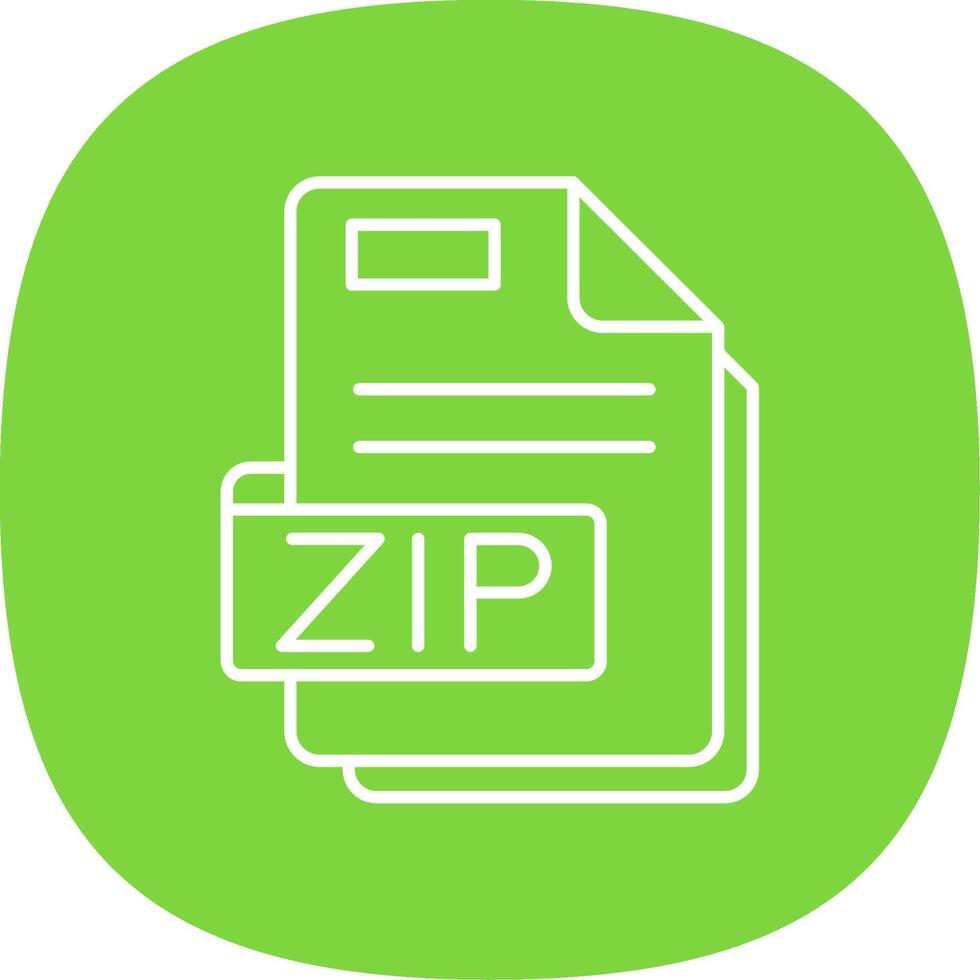 Zip Line Curve Icon vector