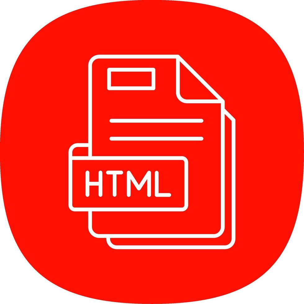 Html Line Curve Icon vector