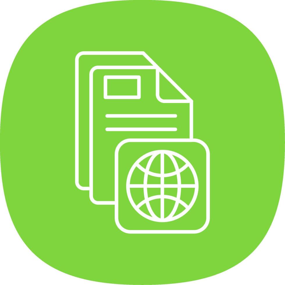 Internet Line Curve Icon vector