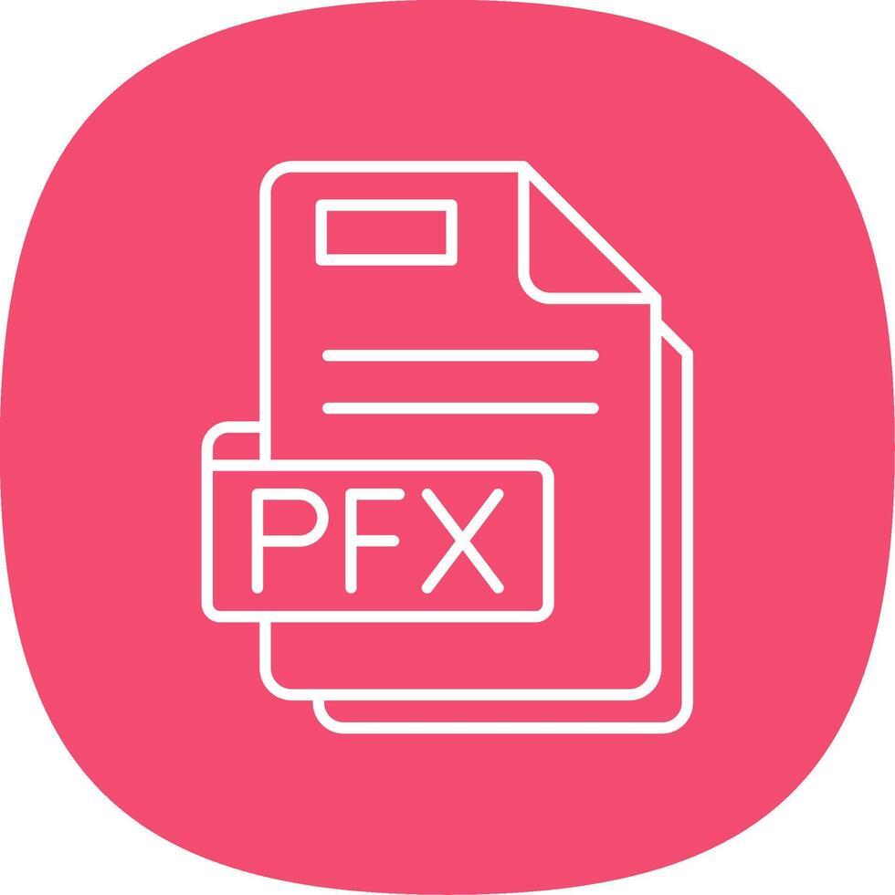 Pfx Line Curve Icon vector