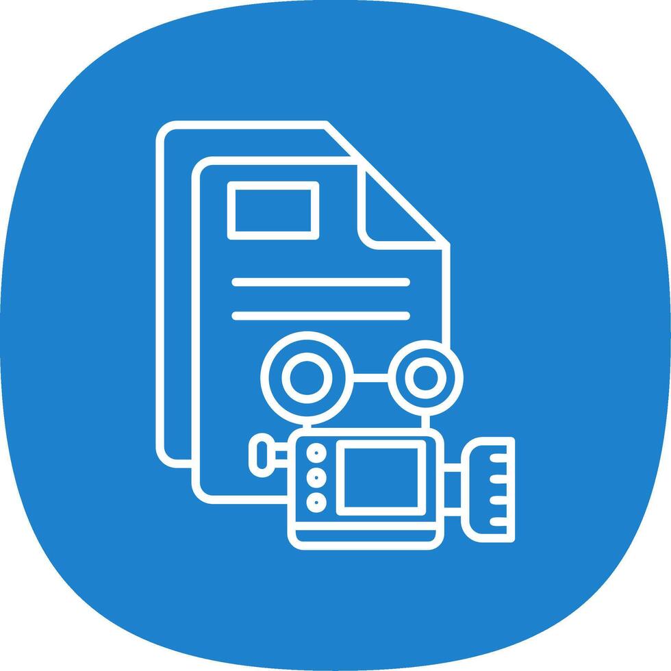 Video Line Curve Icon vector