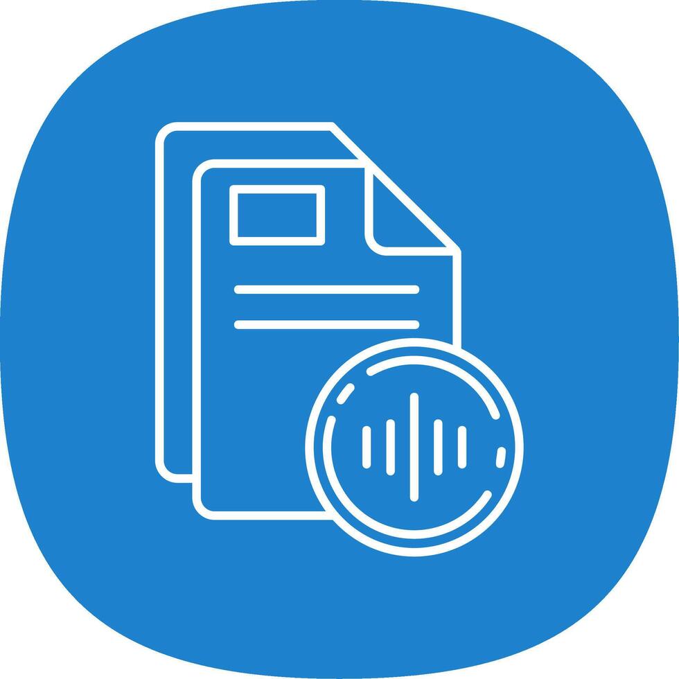 Audio Line Curve Icon vector
