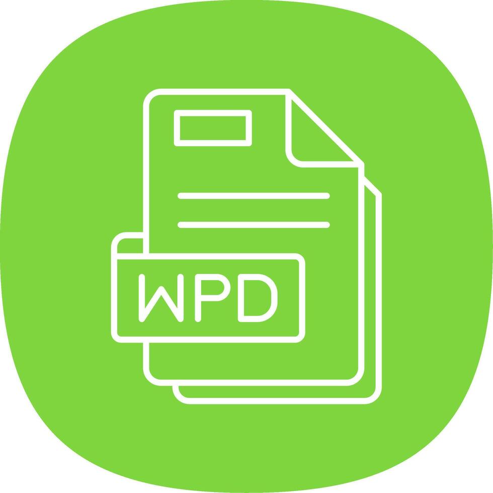 wpd línea curva icono vector