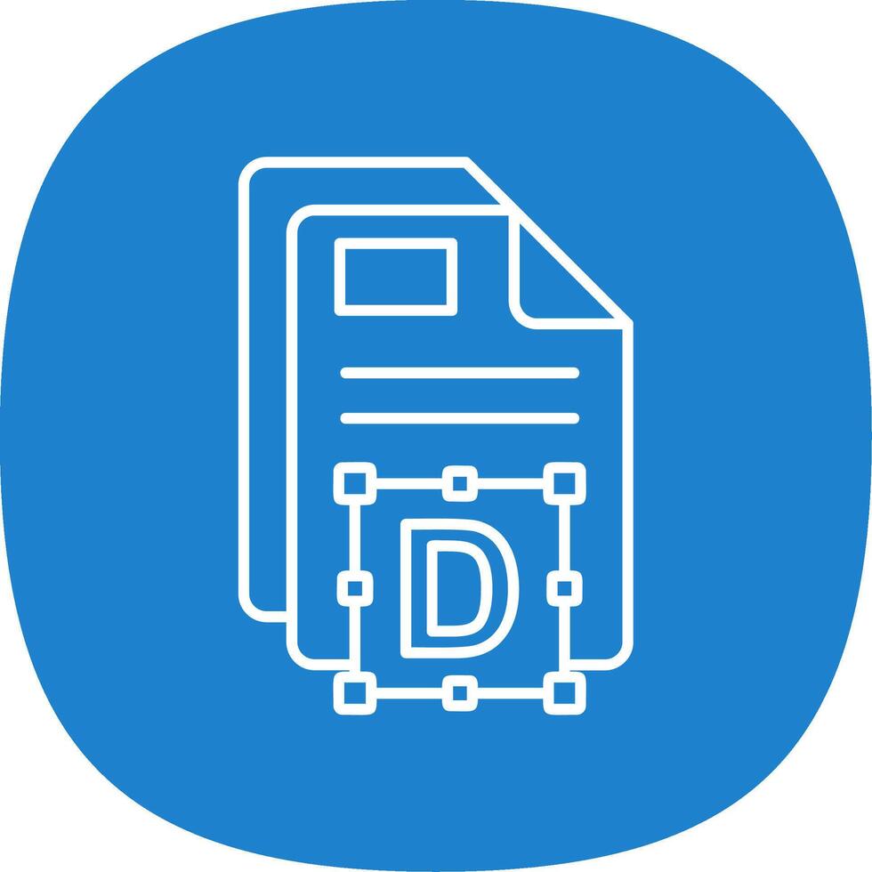 Font Line Curve Icon vector