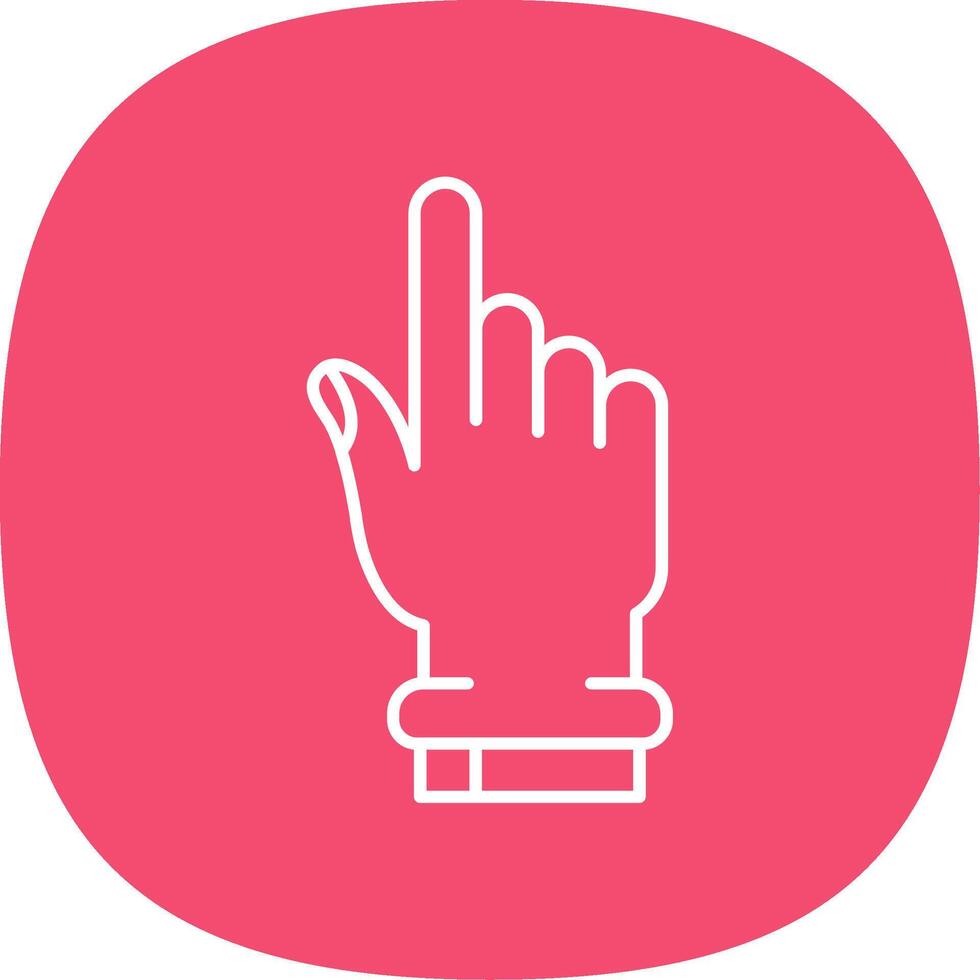 Hand click Line Curve Icon vector