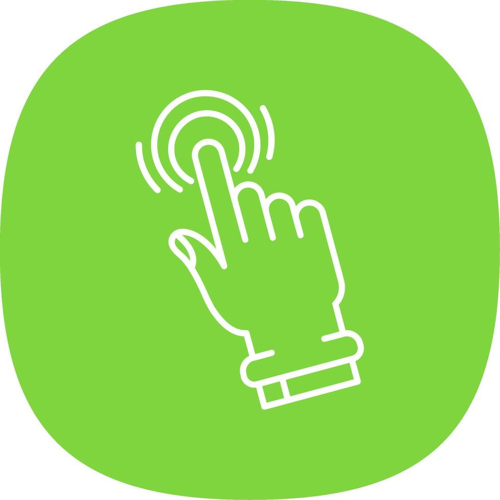 Double Tap Line Curve Icon vector