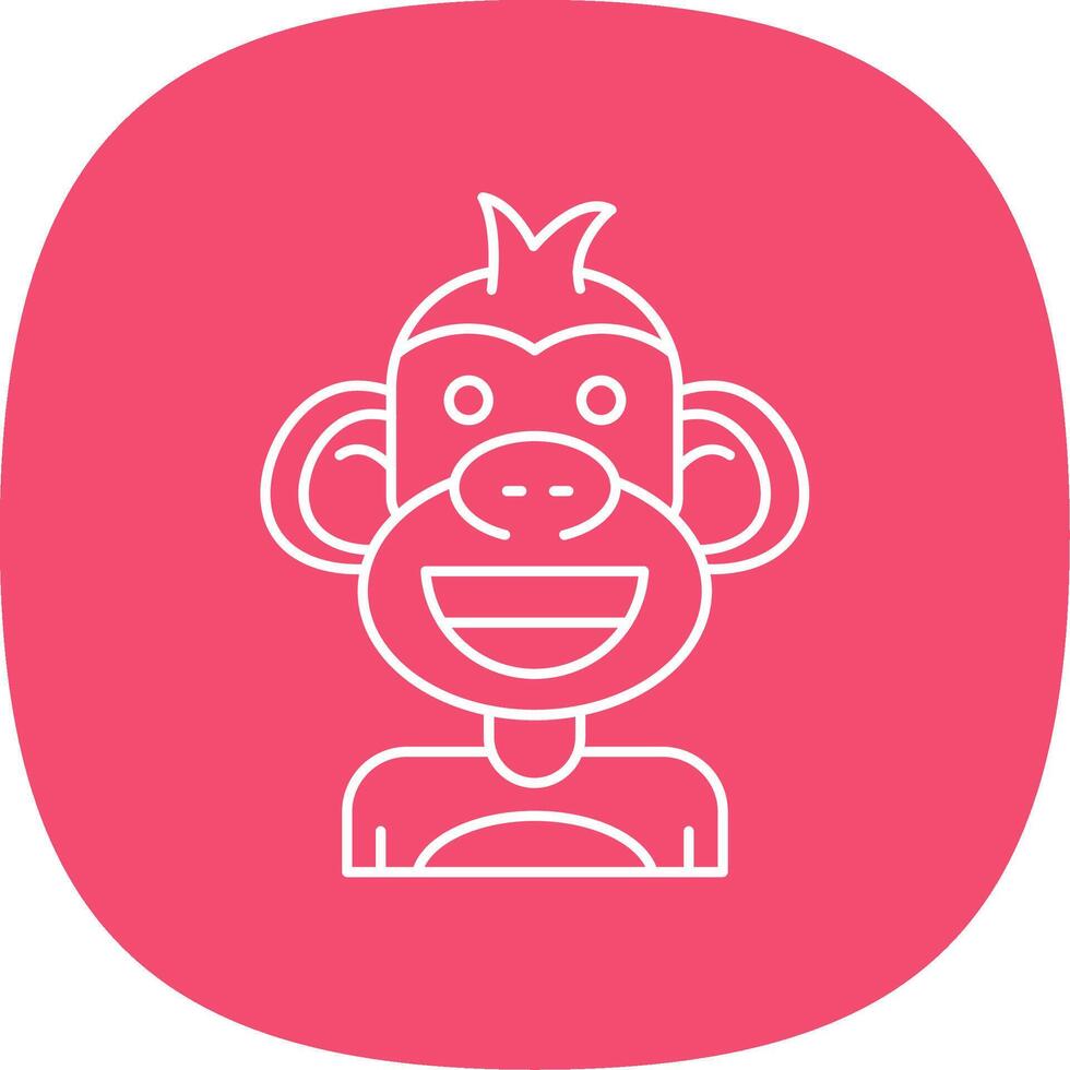 Smile Line Curve Icon vector