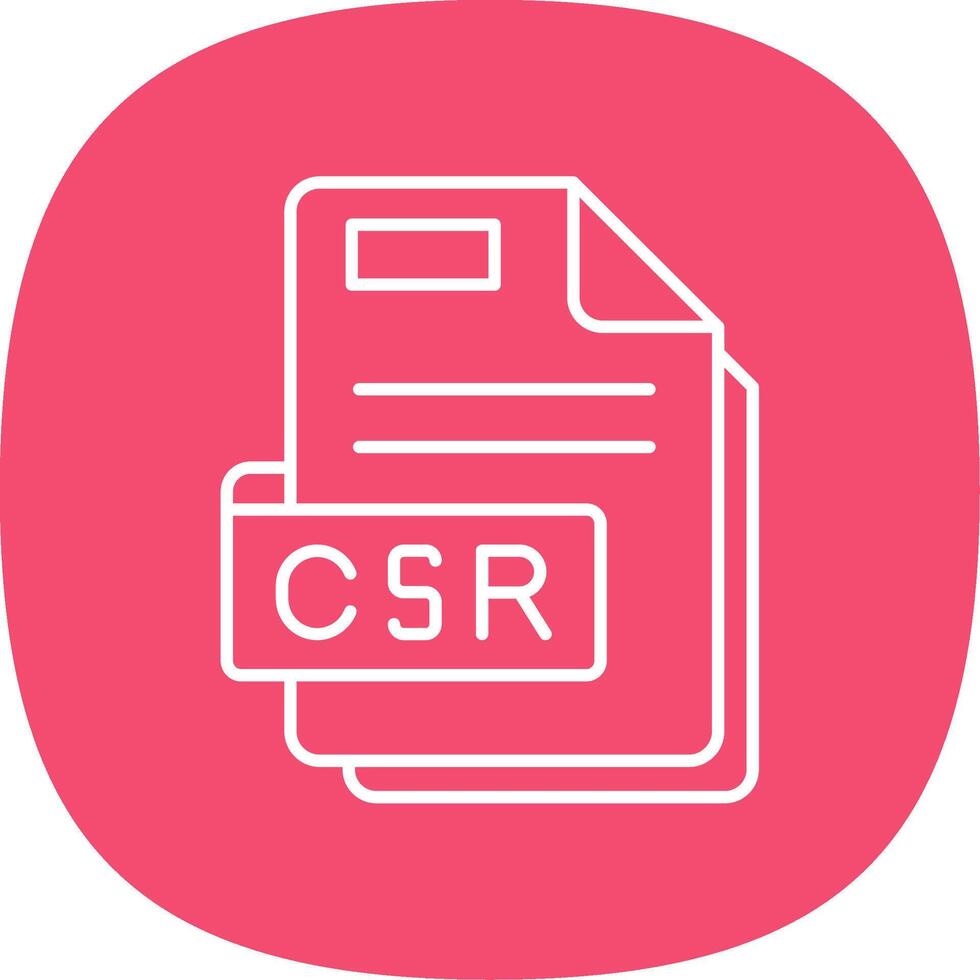 Csr Line Curve Icon vector