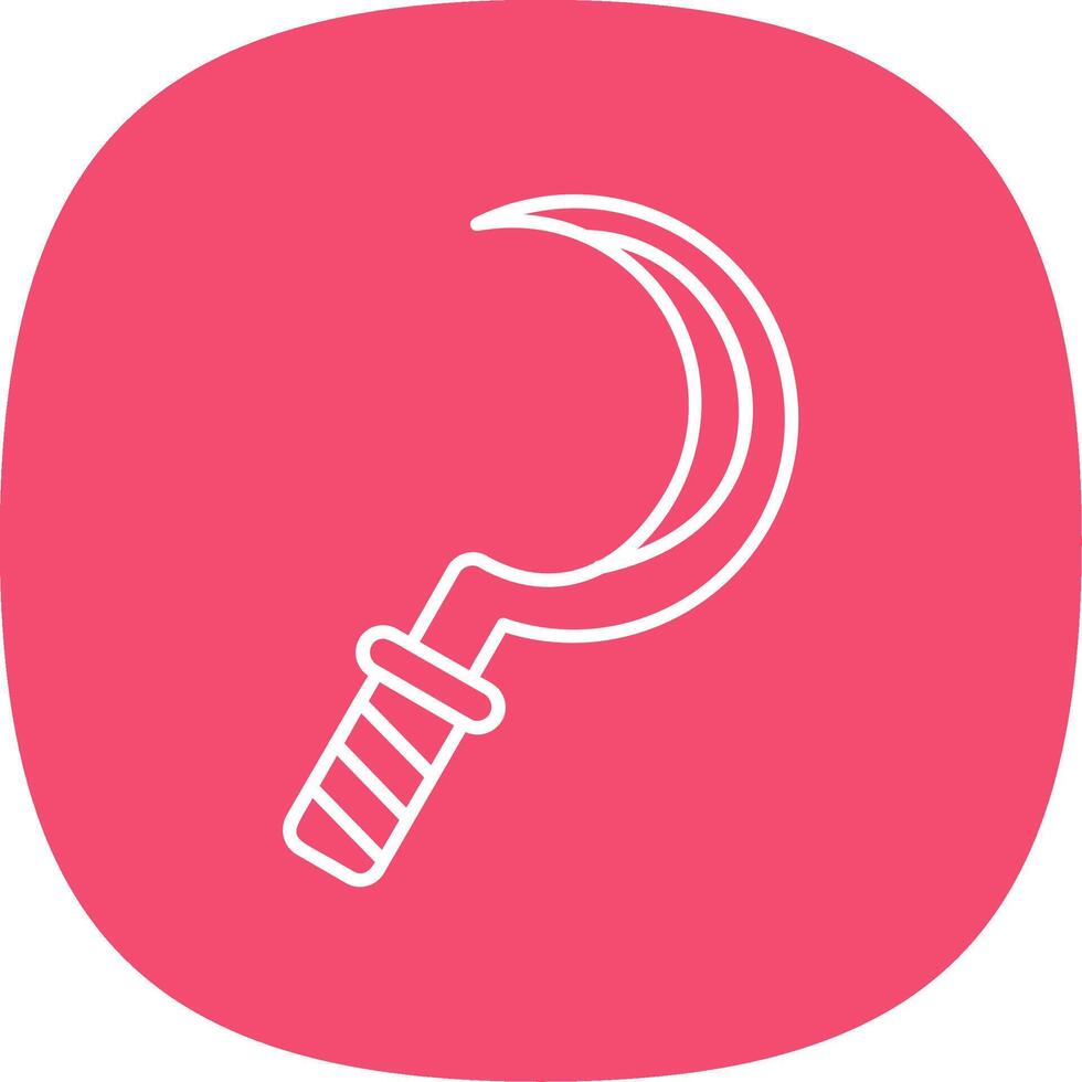Sickle Line Curve Icon vector