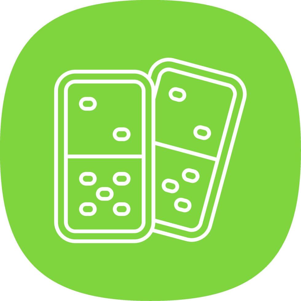 Domino Line Curve Icon vector