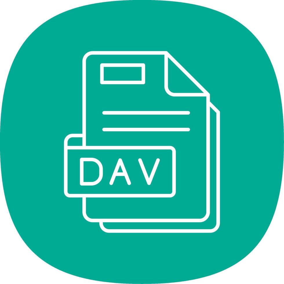 Dav Line Curve Icon vector