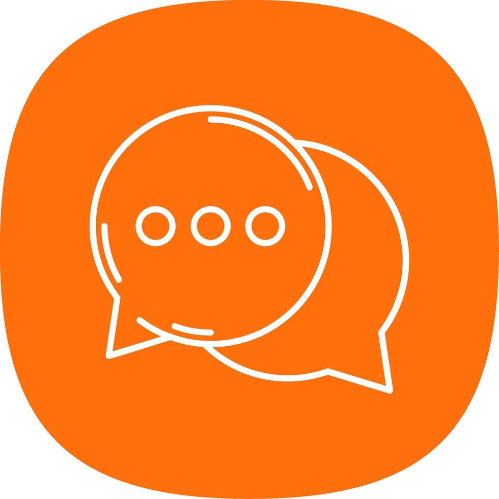 Speech bubbles Line Curve Icon vector