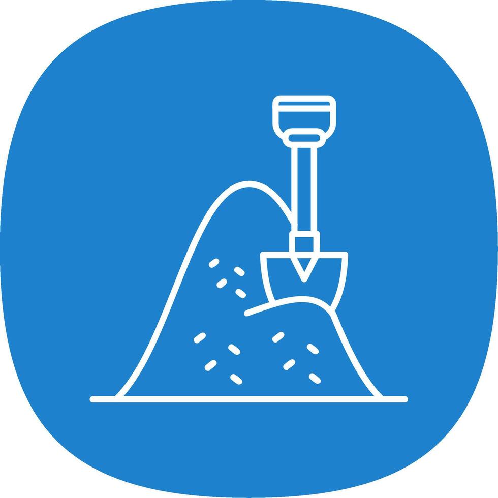 Hay Line Curve Icon vector