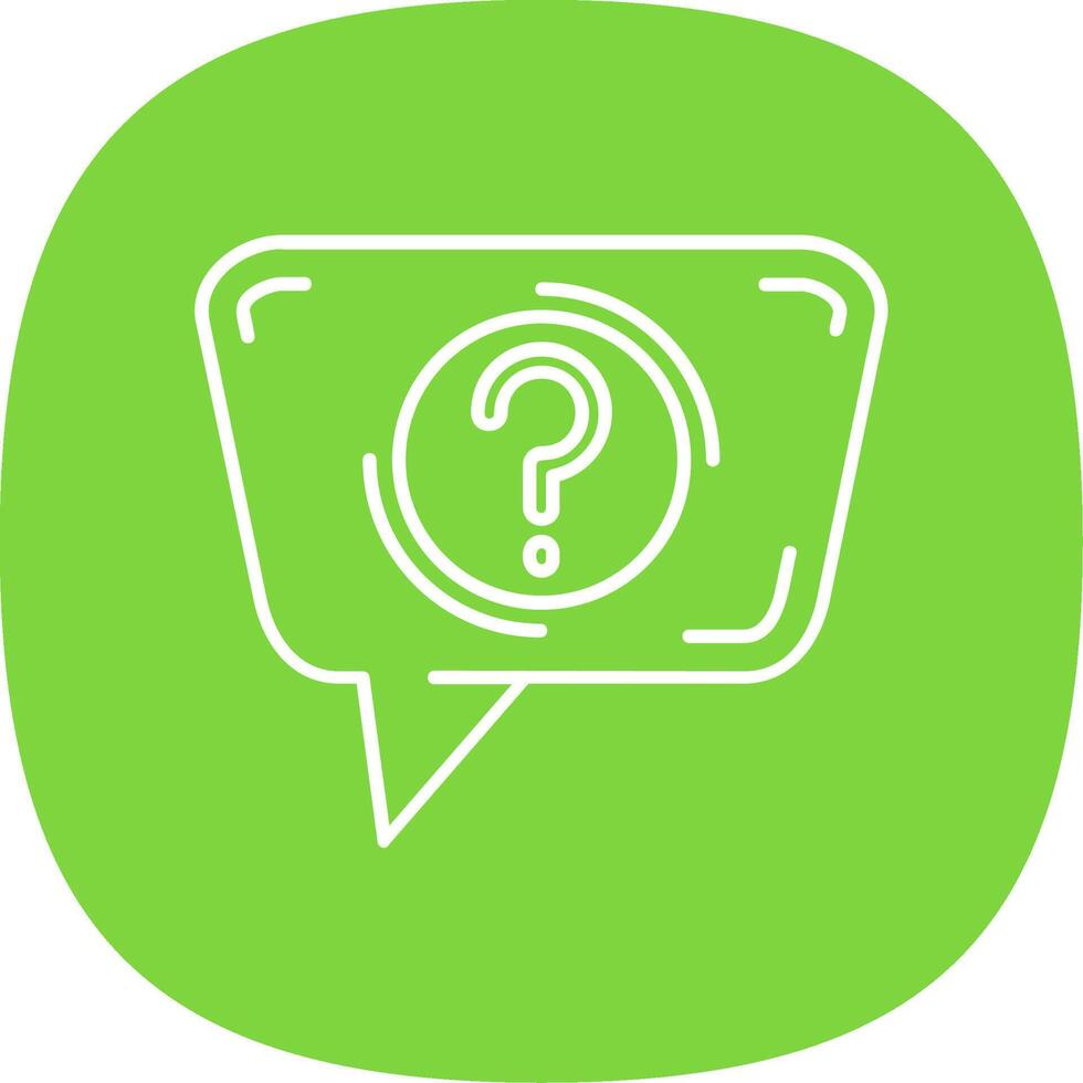 Question Line Curve Icon vector