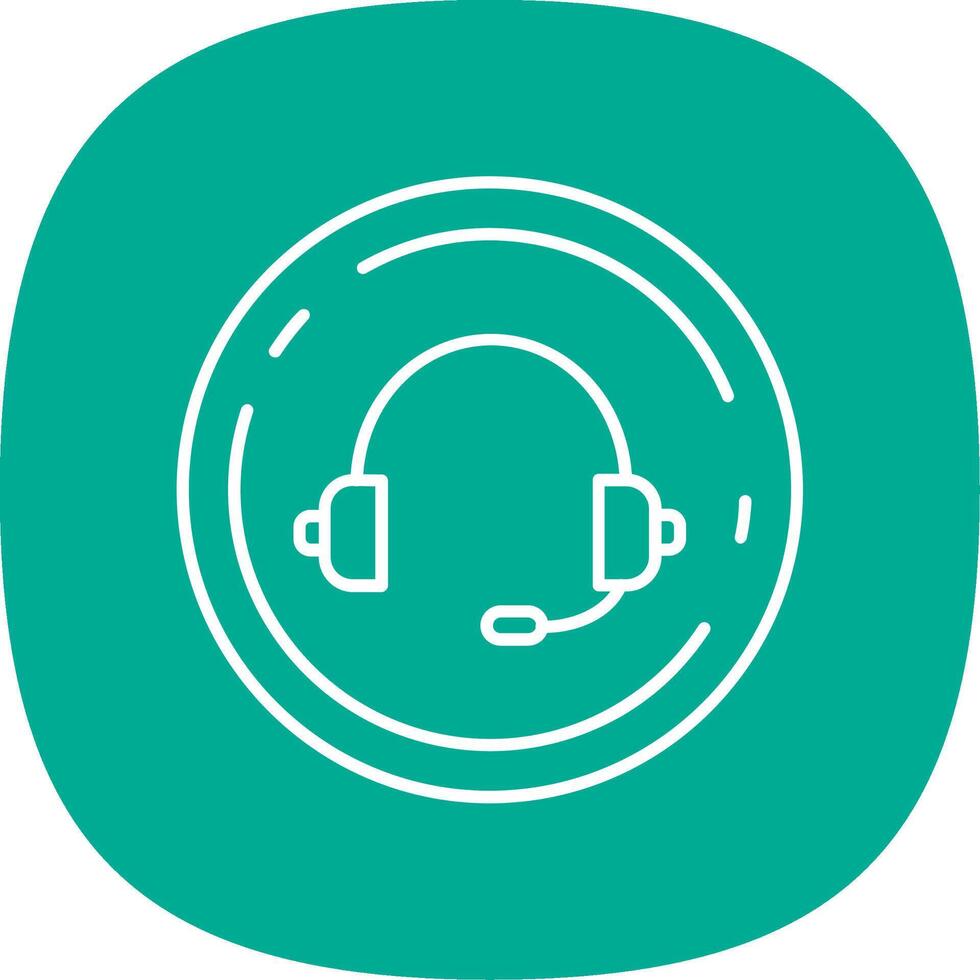 Music Line Curve Icon vector