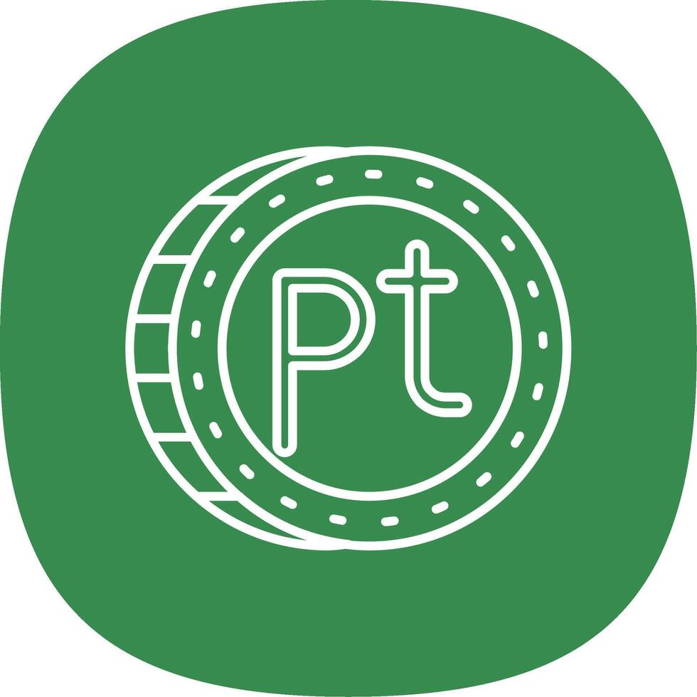 Peseta Line Curve Icon vector