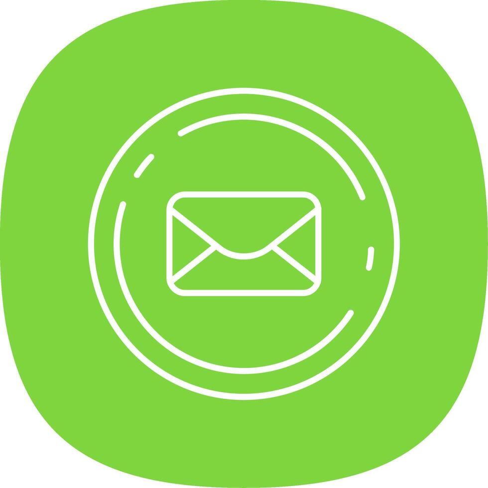 Email Line Curve Icon vector