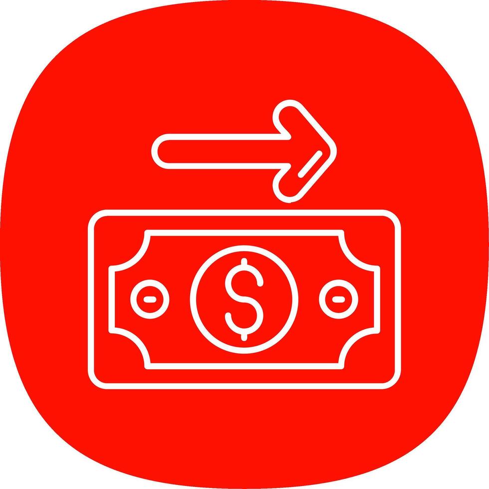 Payment Line Curve Icon vector