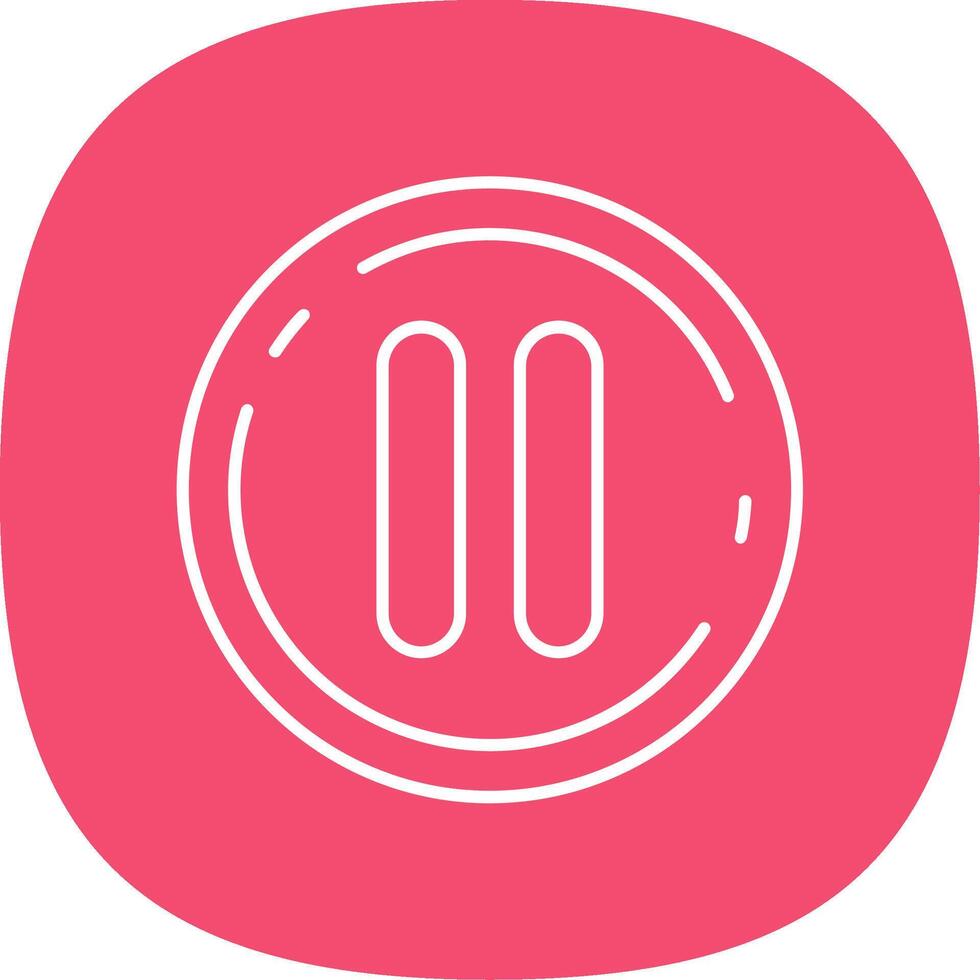 Pause Line Curve Icon vector