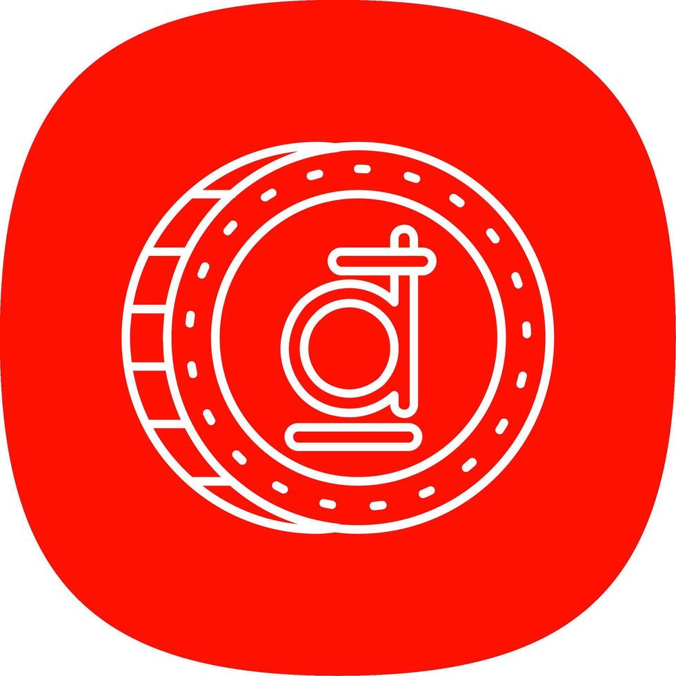 Dong Line Curve Icon vector