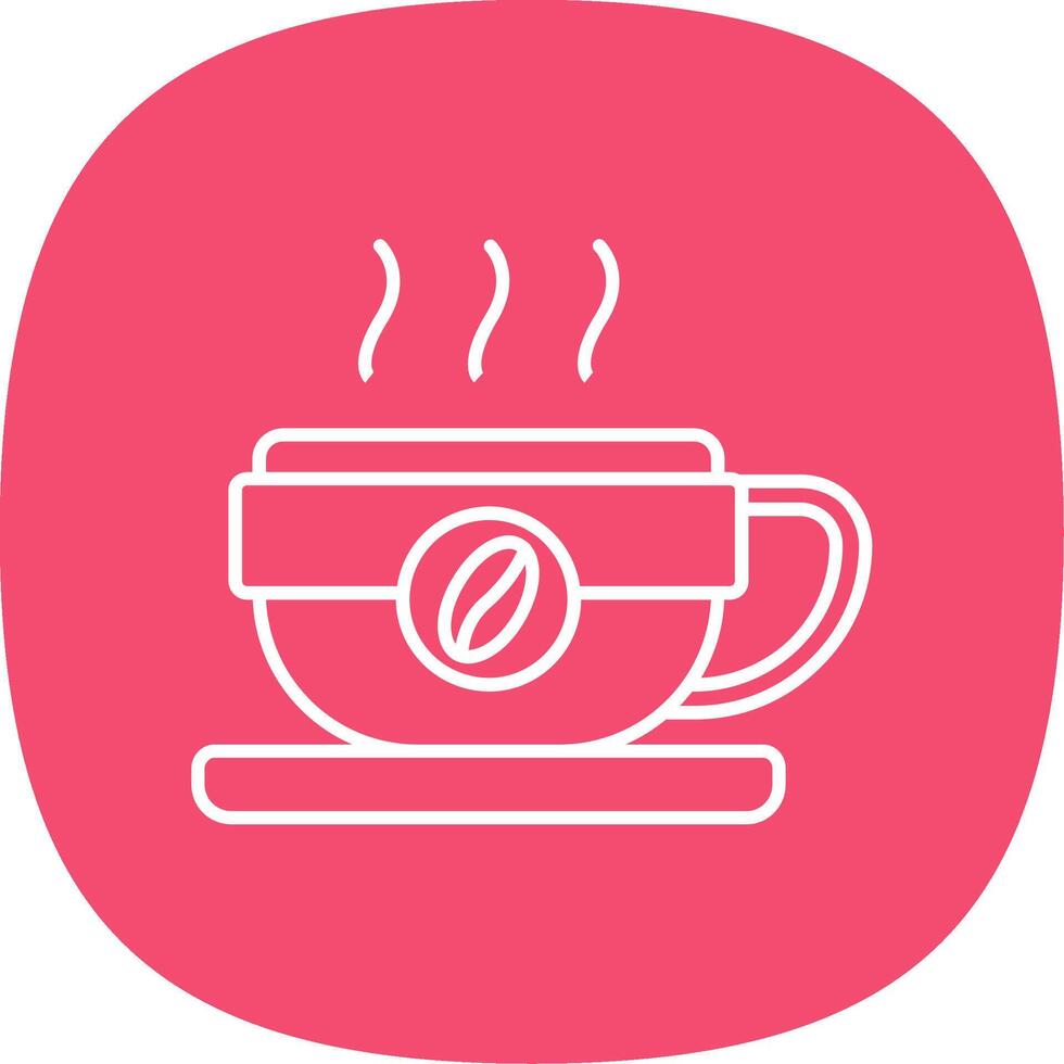 Coffee mug Line Curve Icon vector