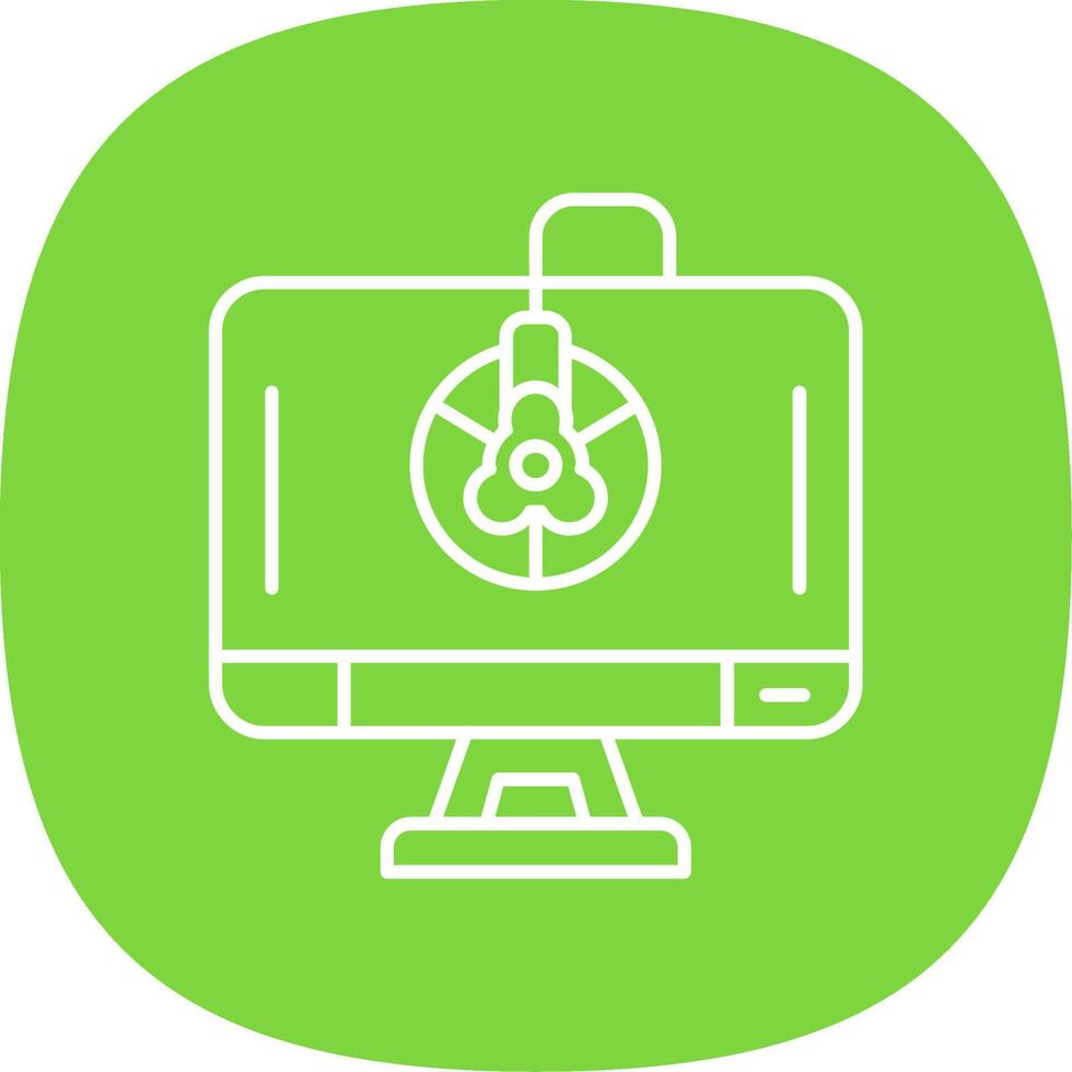 Calibration Line Curve Icon vector