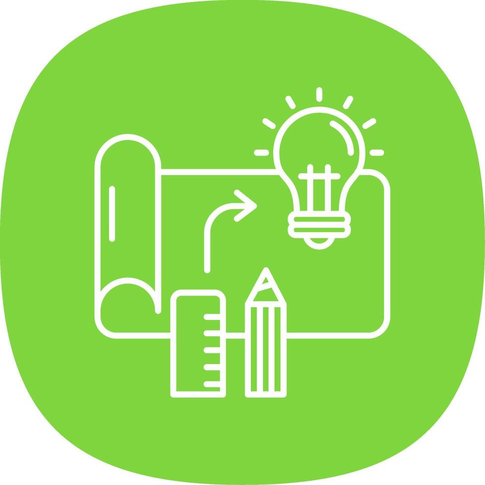 Design process Line Curve Icon vector