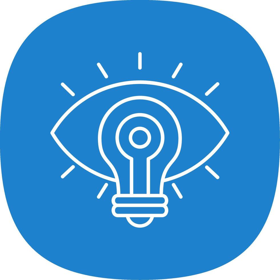 Vision Line Curve Icon vector
