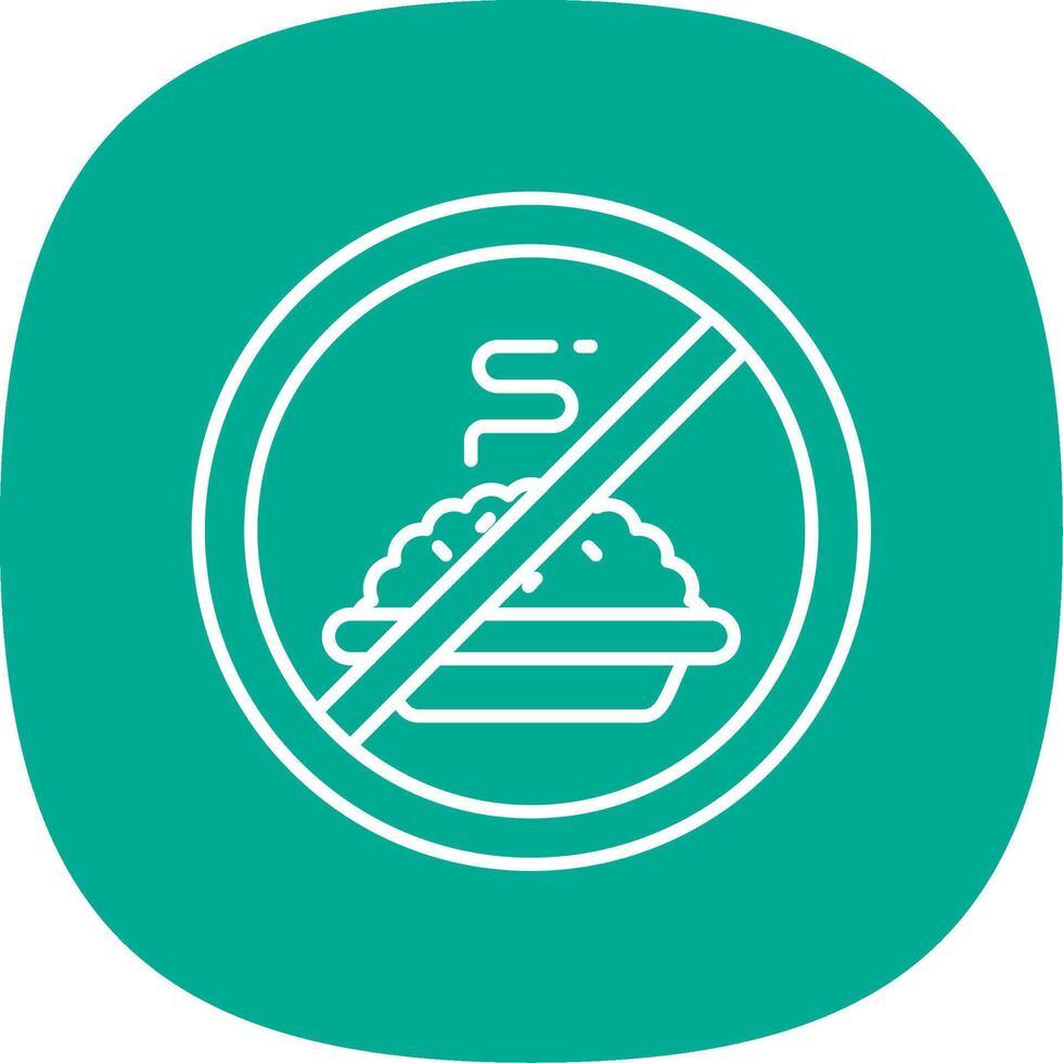 Fasting Line Curve Icon vector