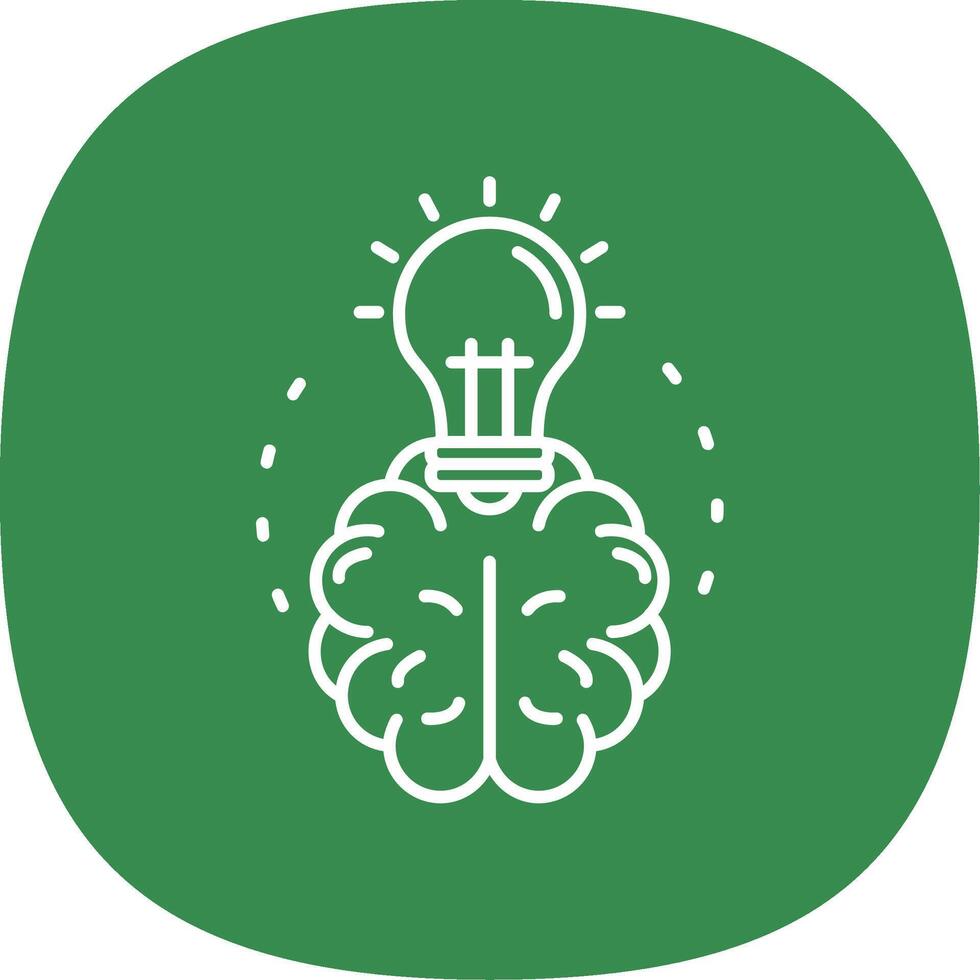 Brainstroming Line Curve Icon vector