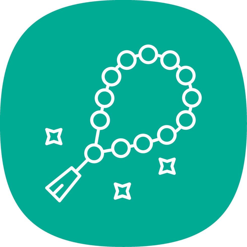 Beads Line Curve Icon vector