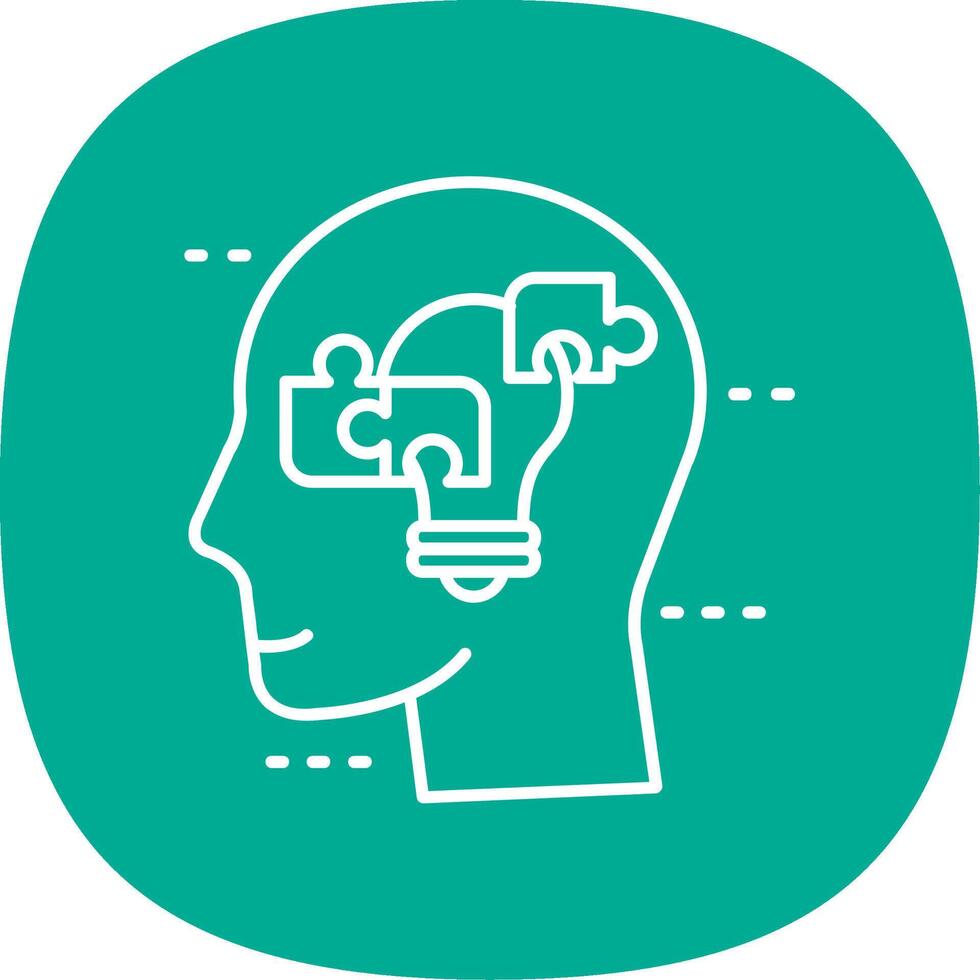 Solution Line Curve Icon vector